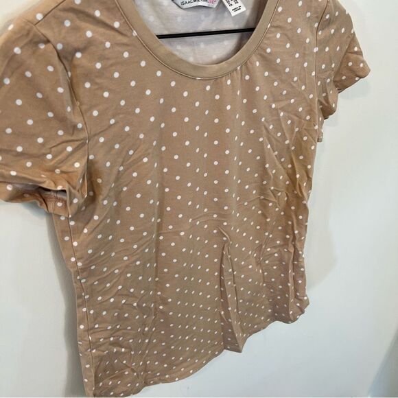NWOT Isaac Mizrahi! Short-Sleeve Knit dot Top | Size XXS - Picture 4 of 9